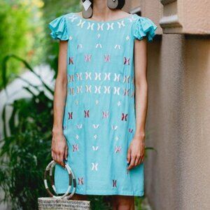 NWT All Things Mochi Sandra Embroidered Dress
